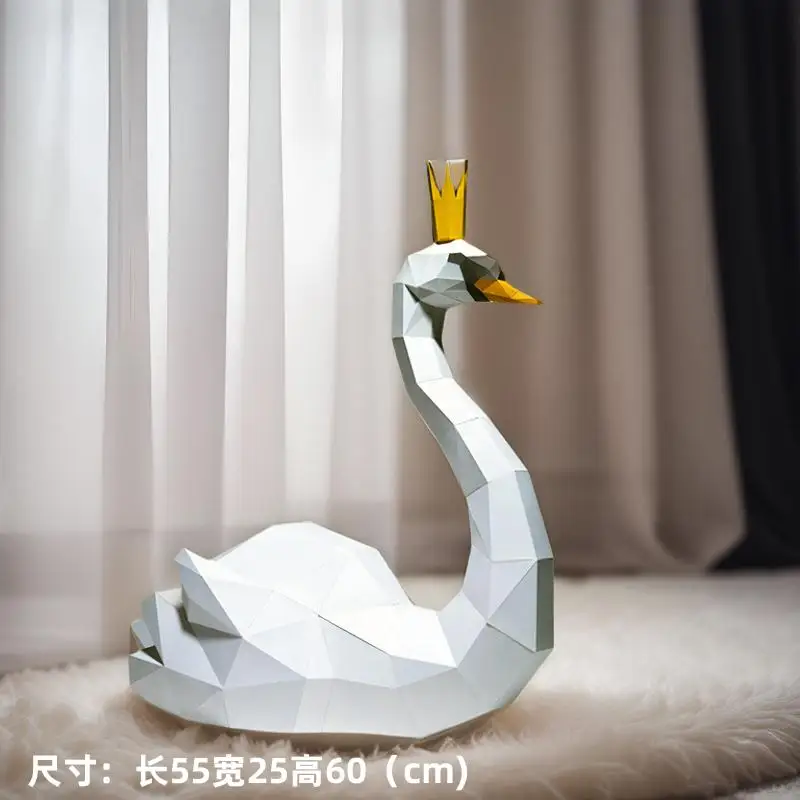 

Благородный лебедь DIY 3D художественная бумажная модель 60 см Корона Лебедь животное украшения для комнаты ручной работы низкие полиэтиленовые пазлы развивающие игрушки из бумажных изделий