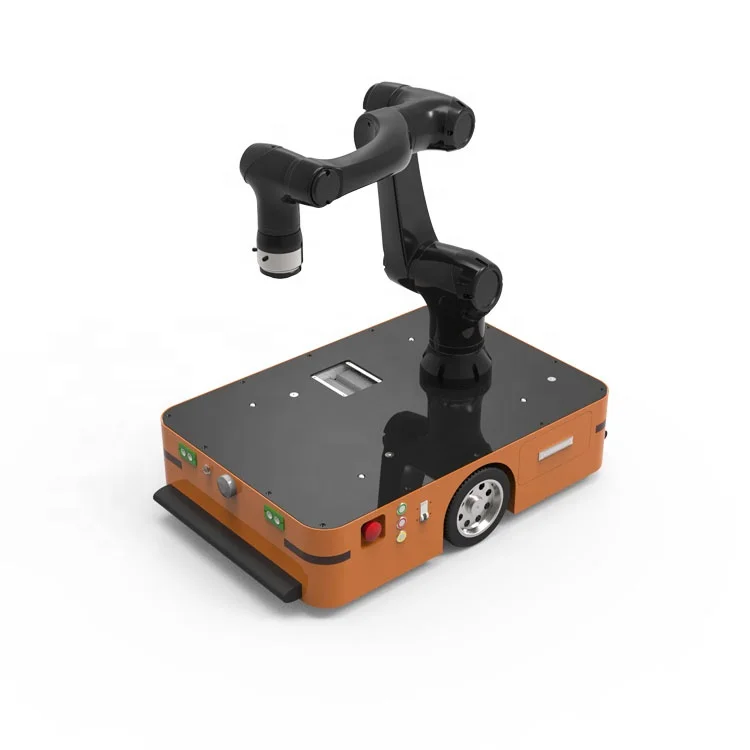 

Magnetic guided warehouse agv robot chassis with robotic arm agv vehicle wireless