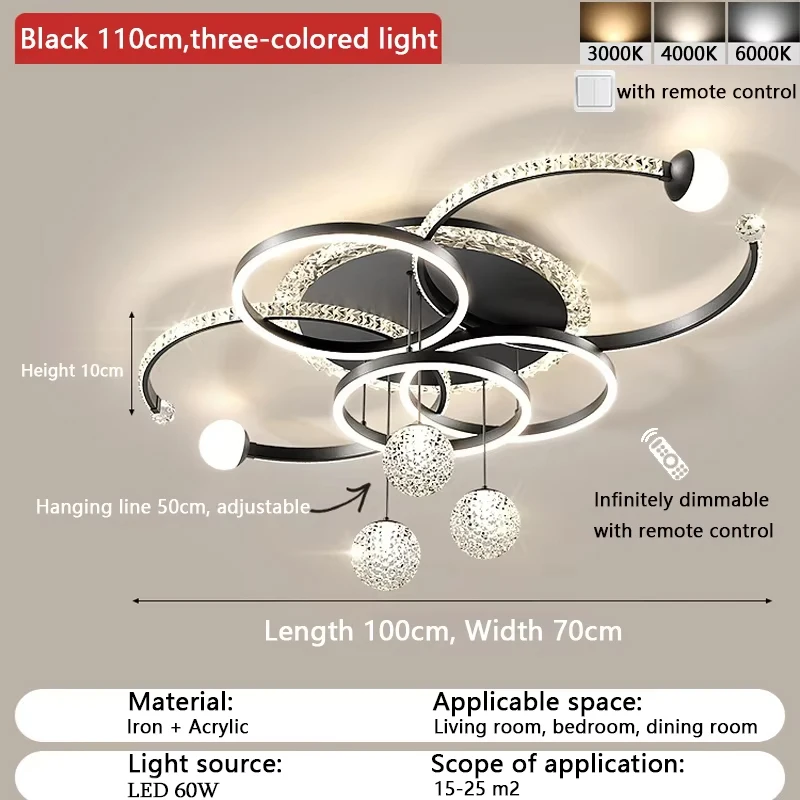 Minimalistische Led Plafondlamp Gepersonaliseerde Creatieve Ring Ring Woonkamer Lamp Goud Sfeer Slaapkamer Studie Lampen En Lantaarns