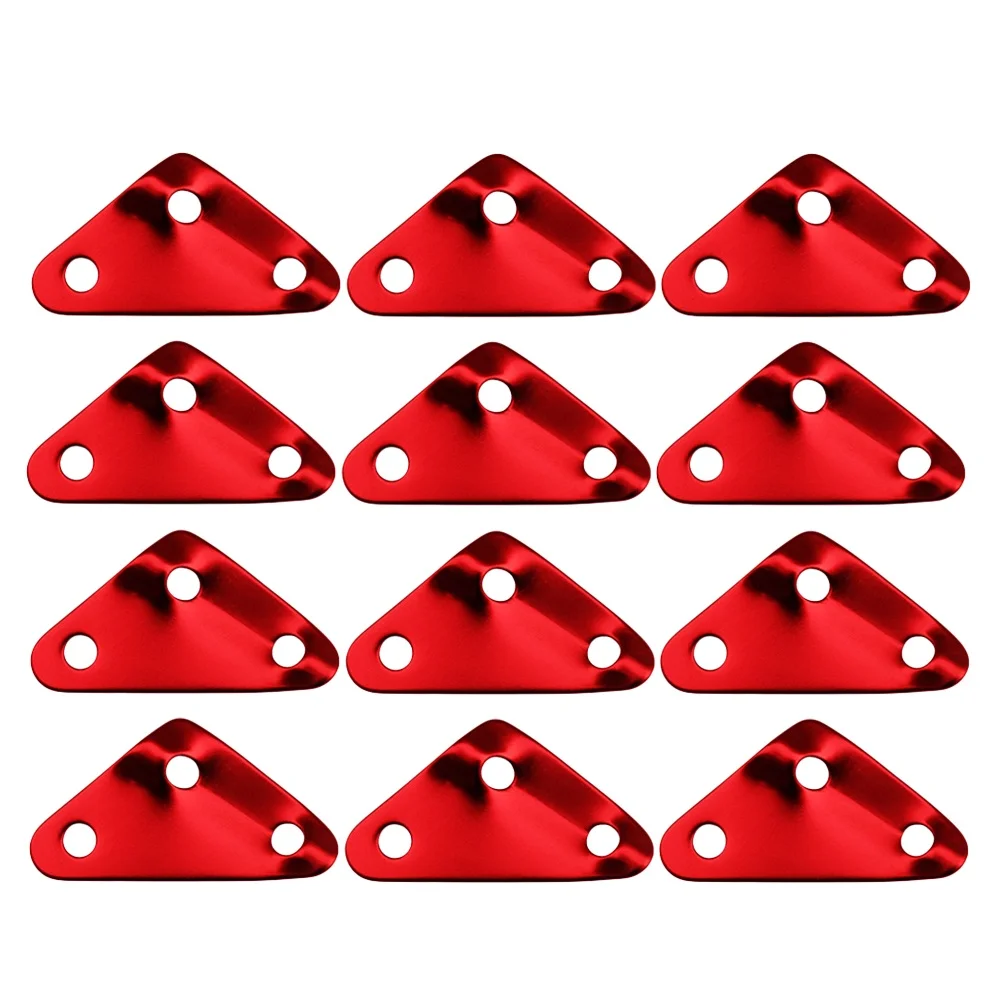 

12pcs Tent Accessories Aluminum Alloy Wind Rope Buckles Red Color Durable Wear Resistant Camping Hiking Outdoor Activity