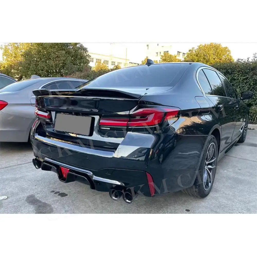 سبويلر خلفي لسيارة BMW 5 Series G30 F90 M5 2017+ ABS لامع أسود خلفي جناح الشفاه الخلفي الجذع بطة سبويلر الجناح