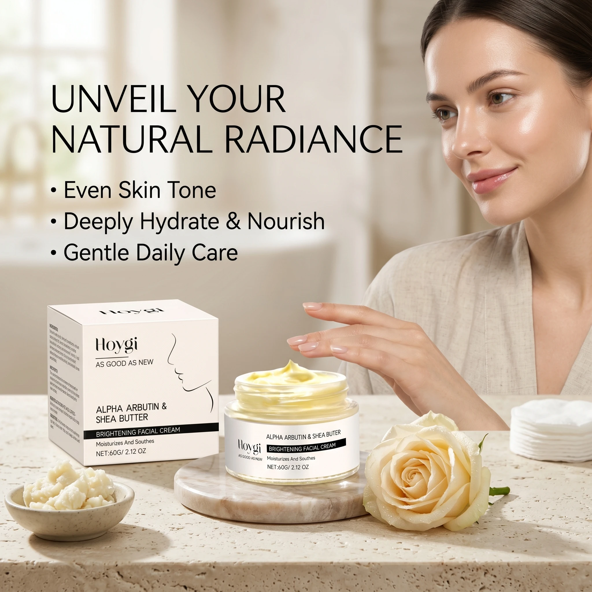 Arbutin Brightening Face Cream for Dullness Skin Dark Spot Corrector Moisturizer Even Skin Tone Hydration Nourishing Skin Care