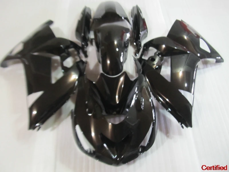 

Injection 100% Fit For Kawasaki ZX-14R 2006-2011 All Glossy Black Fairing Kit ZX14R 06 07 08 09 10 11 Fairings Set FT11
