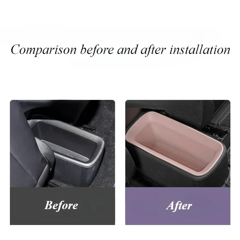 For BYD Seagull Car Rear Storage Box Layered Waterproof Dust-proof Refit Trash Box Interior Supplies Modified Auto Accessories