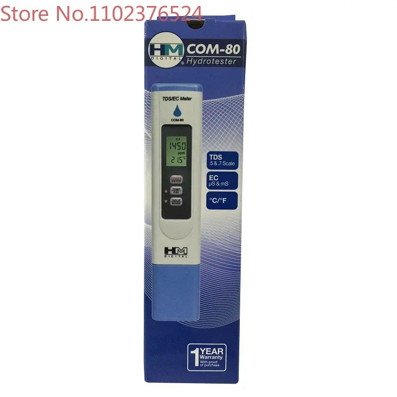 

Water quality test pen TDS conductivity test pen COM80 conductivity EC meter test pen with temperature detection