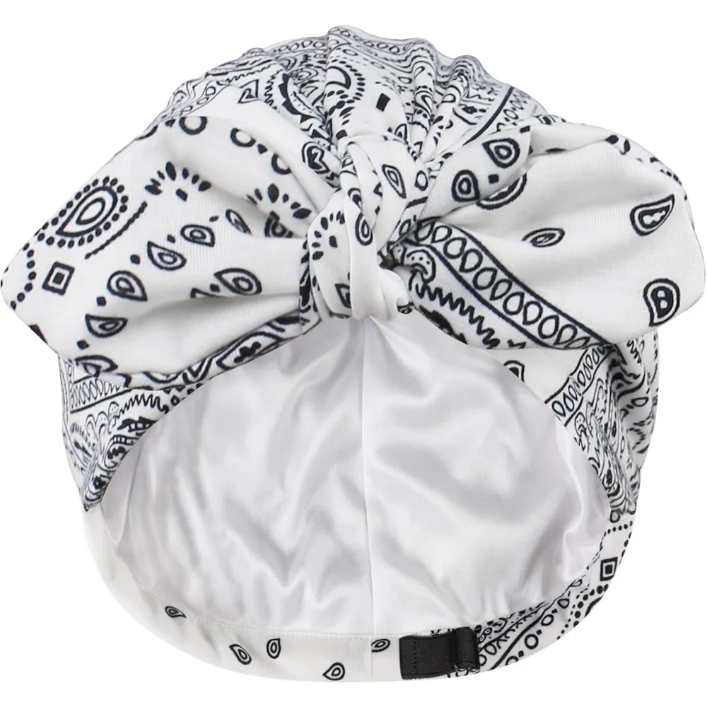 

Шапочки-бини с атласной подкладкой для женщин, головные уборы для химиотерапии, хлопковая шапочка для сна с шелковой подкладкой