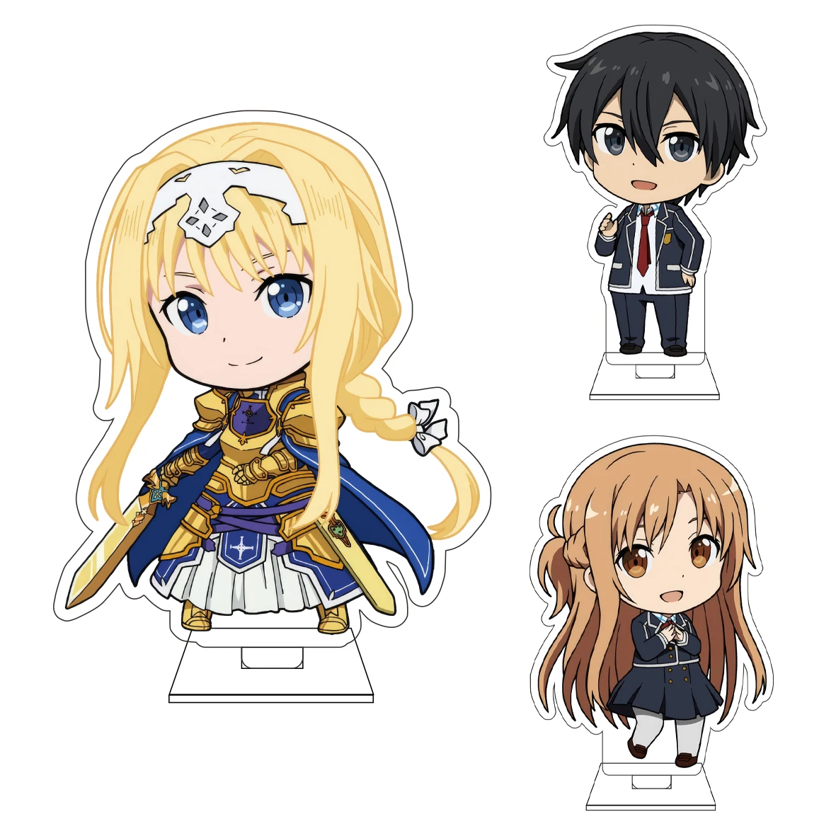 

10CM Anime Sword Art Online SAO Cosplay Cute Acrylic Figure Stand Plate Yui Yuuki Asuna Kirigaya Kazuto Ornaments Gifts