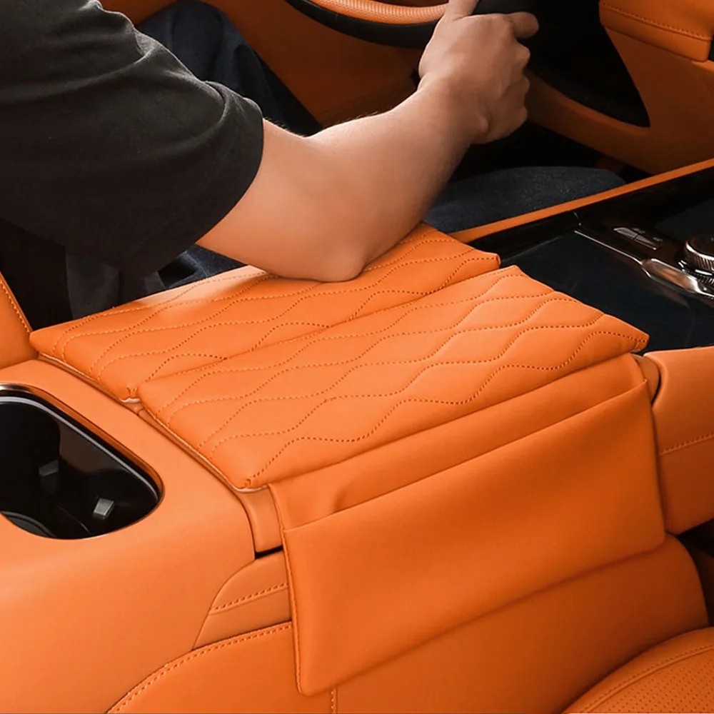

Armrest Box Height Pad Car Accessories For Lynk & Co 900 2025 2026 Original Color Leather Protective Pad Soft And Comfortable