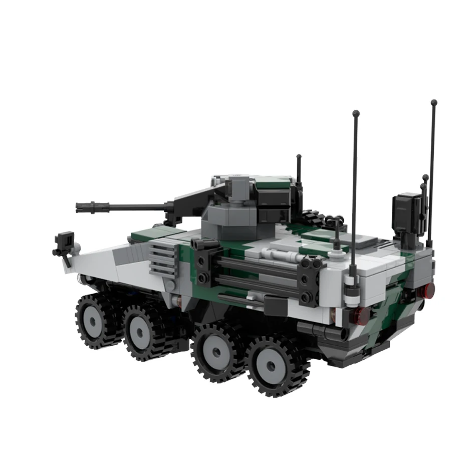 الأسلحة العسكرية مجنزرة دبابة LAV-27 IFV الناقلات المشاة المدرعة مركبة MOC بنة نموذج الطوب لغز اللعب الهدايا