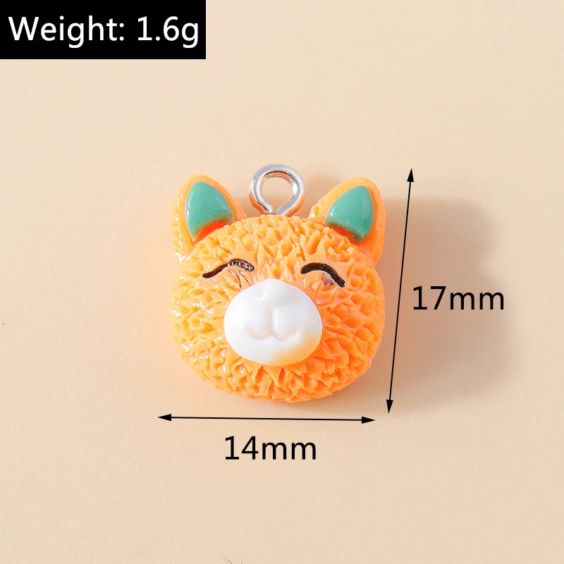 Zufällige Mischung 10/20 Stück Bunte Harz-Anhänger Niedliche Imitation Tier- Obst- und Lebensmittelserie Anhänger für DIY Schmuckherstellung Zubehör – Detail 36