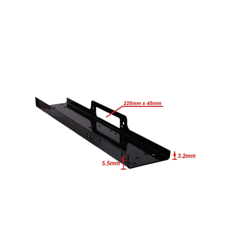 Placa de montaje de soporte de cabrestante de 92cm, bandeja de soporte fijo, canal de instalación, barra delantera y trasera de acero integrada, no destructiva