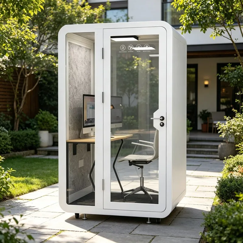 Silent Cabin Customized Movable Acoustic Video Conference Room Sound Insulated Privacy Workspace