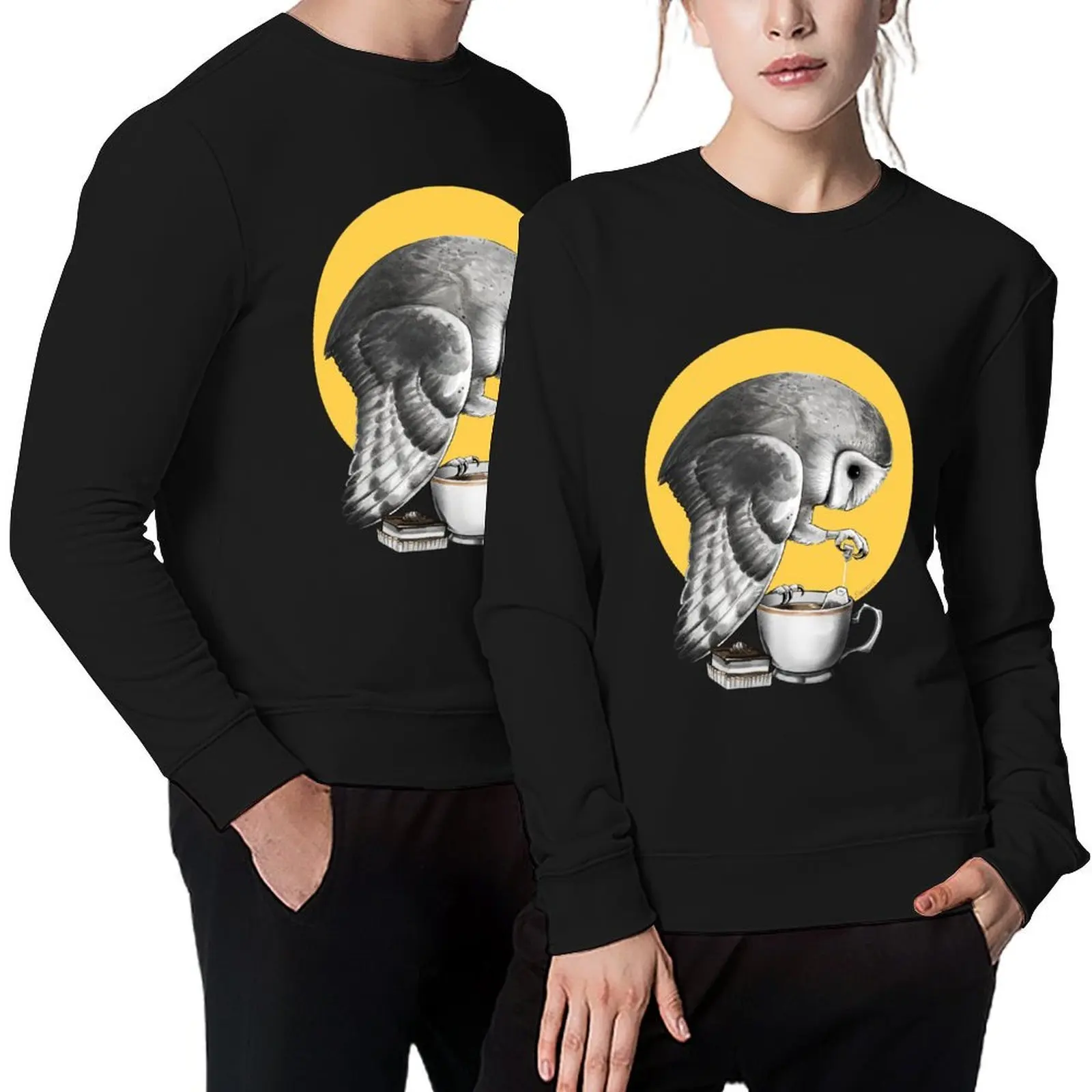 

Tea Owl Pullover men's sweat-shirt set men clothing autumn new products men's autumn clothes sweatshirts