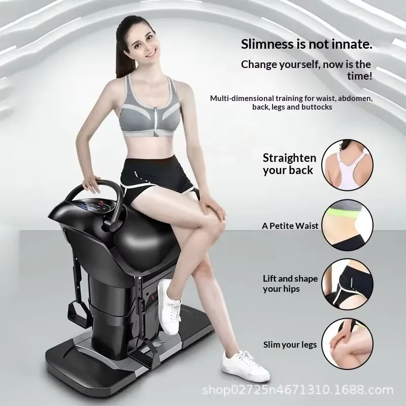 Electric riding machine 3D dynamic motion simulation, multi-speed automatic mode, ergonomic saddle, indoor core pelvic