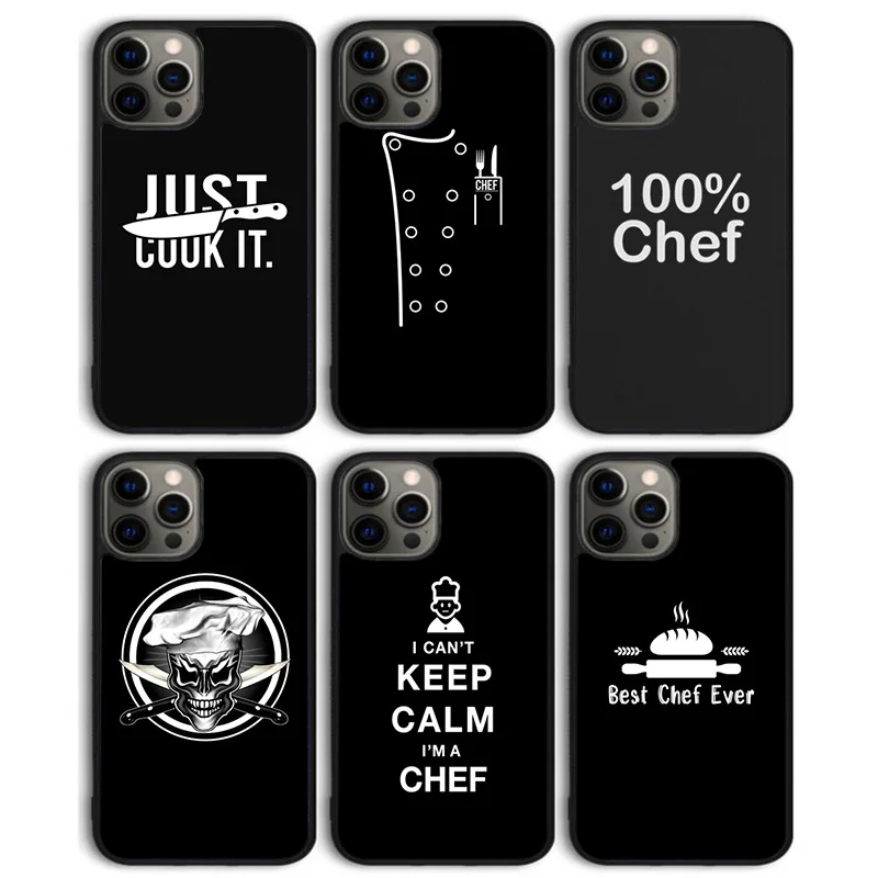 Cooking Chef Phone Case Back Cover for iPhone 16 15 SE2020 14 13 11 12 Pro Max mini XS XR X PlusS Shell Coque