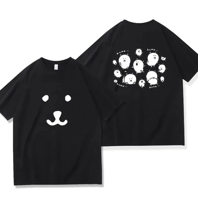 Nagano Anime Cartoon Couple Short-Sleeve Collaboration T-Shirt, Summer Men's Pure Cotton Top, Loose Fit, Versatile Casual