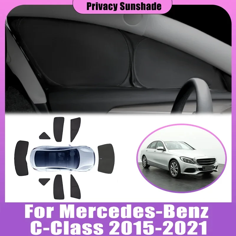 

Privacy Sunshades For Mercedes-Benz C-Class W205 Sedan 2015-2021 2016 Coverage Anti-UV Sunroof Window Foldable Car Accessories