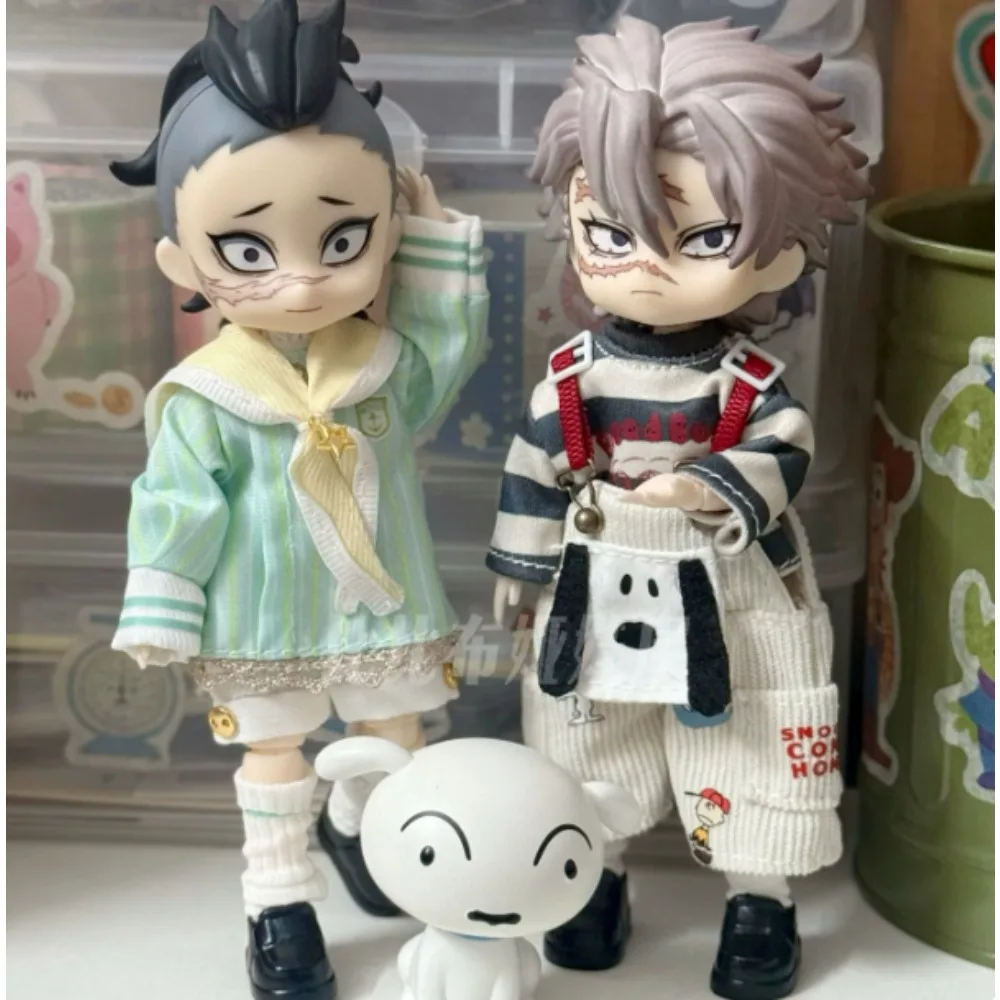しなずがわ げんや Shinazugawa Genya Sanemi Cosplay Doll 1/12 Bjd Handmade Clothes Water Sticker Faceplates Anime Game Cosplay Toy