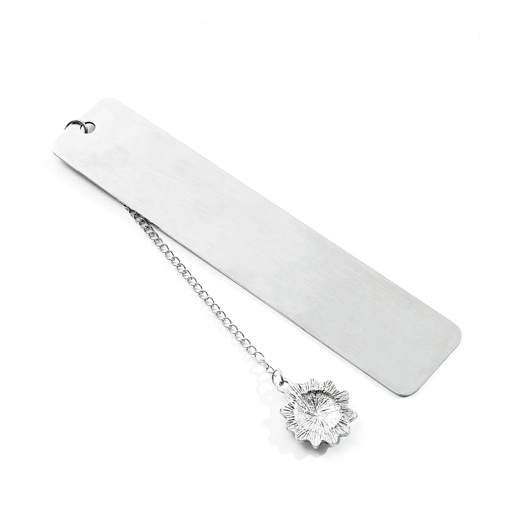 Cultural and creative minimalist sunflower text bookmark with pendant, suitable for students to study and write in the office.