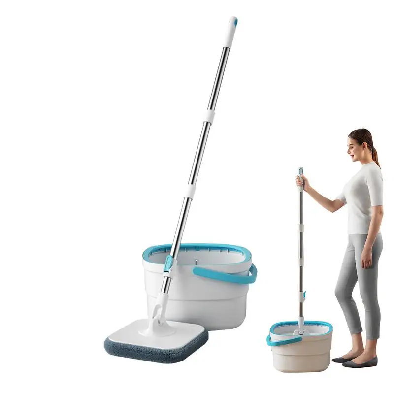 Hand Free Flat Floor Sewage Separation Mop And Bucket Set For Professional Home Floors Cleaning System With Wringer Set