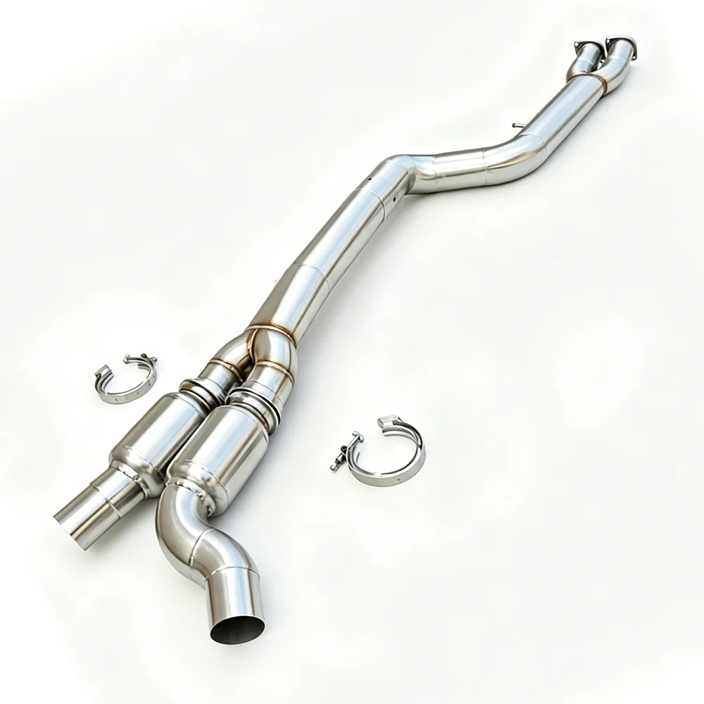 3.5-inch exhaust mid section for BMW M3/M4 S55 F87 3.0T F80/F82/F83 2014-2019 stainless steel with resonator exhaust mid pipe