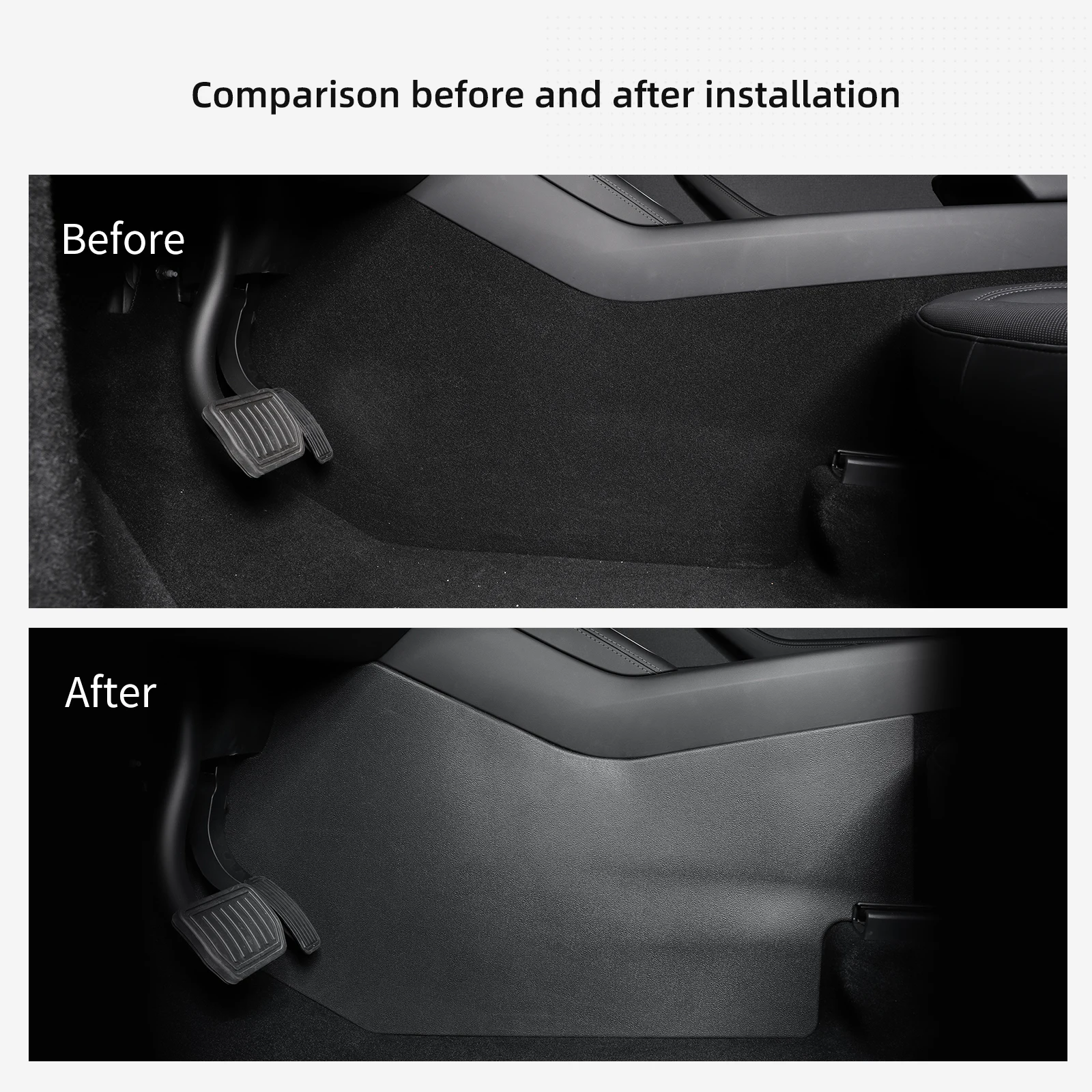 for Tesla Model Y Juniper/Launch 2025 Car Central Control Side Anti Kick Pad Accessories Air Outlet Anti Kick Pad Protective Mat image 4