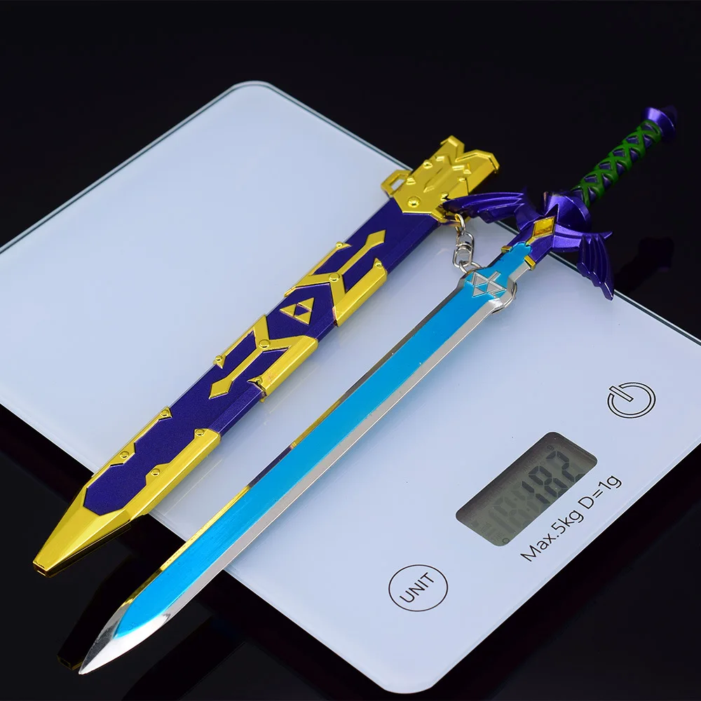 28cm mestre espada o hyrule fantasia lágrimas do reino arma de metal modelo katana lâmina chaveiro ornamento artesanato presentes brinquedos