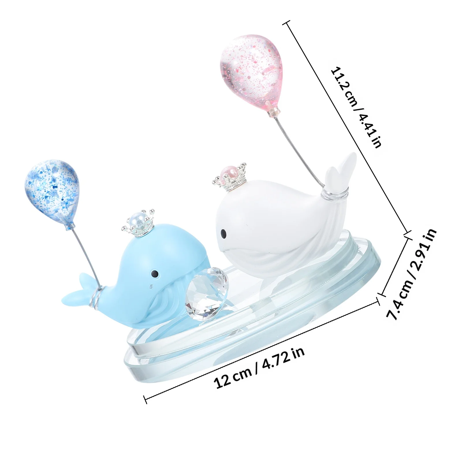 Dolphin Balloon Car Interior Decor Resin Adornment Creative Desktop Decoration Long Lasting Utility Desktop Decoration