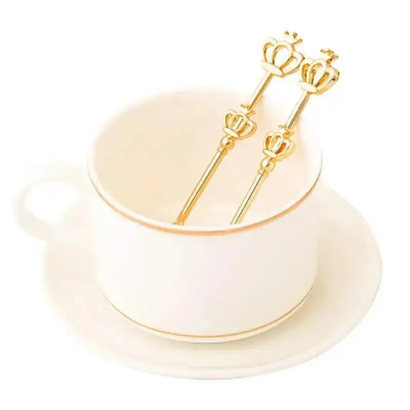 2pcs/set Creative Steel Coffee Spoon Teaspoon Set Home Furnishings Wedding Souvenirs Bride Valentine's Day Wedding Birthday Gift