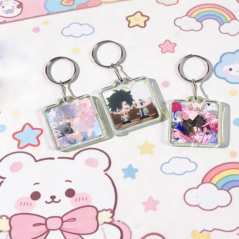 Popular Anime L-Link Acrylic Keychain Handmade Hanging Ornaments for Clothes Backpack Decoration Accessories Gifts with Friends