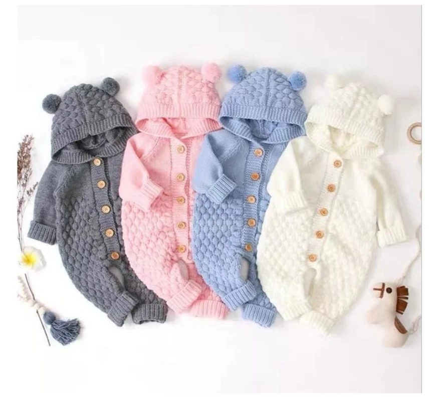 

Baby Knitted One-piece Dress Bebe Spring and Autumn Crawling Dress for Boys and Girls Woolen Sweaters Cute Newborn Clothin