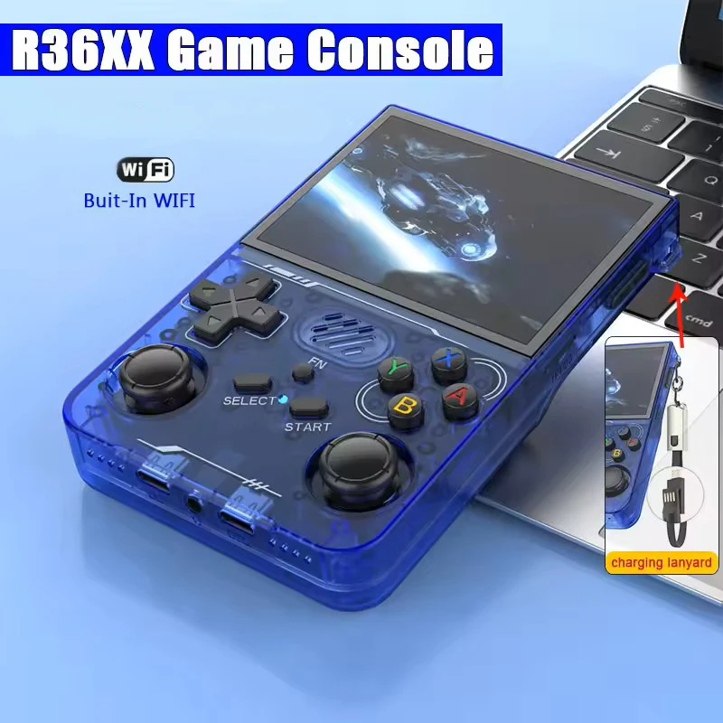 

Портативная игровая консоль R36XX в стиле ретро, 3,5-дюймовый IPS-экран, портативный игровой плеер с Wi-Fi, более 20000 игр, игровая приставка, подарки