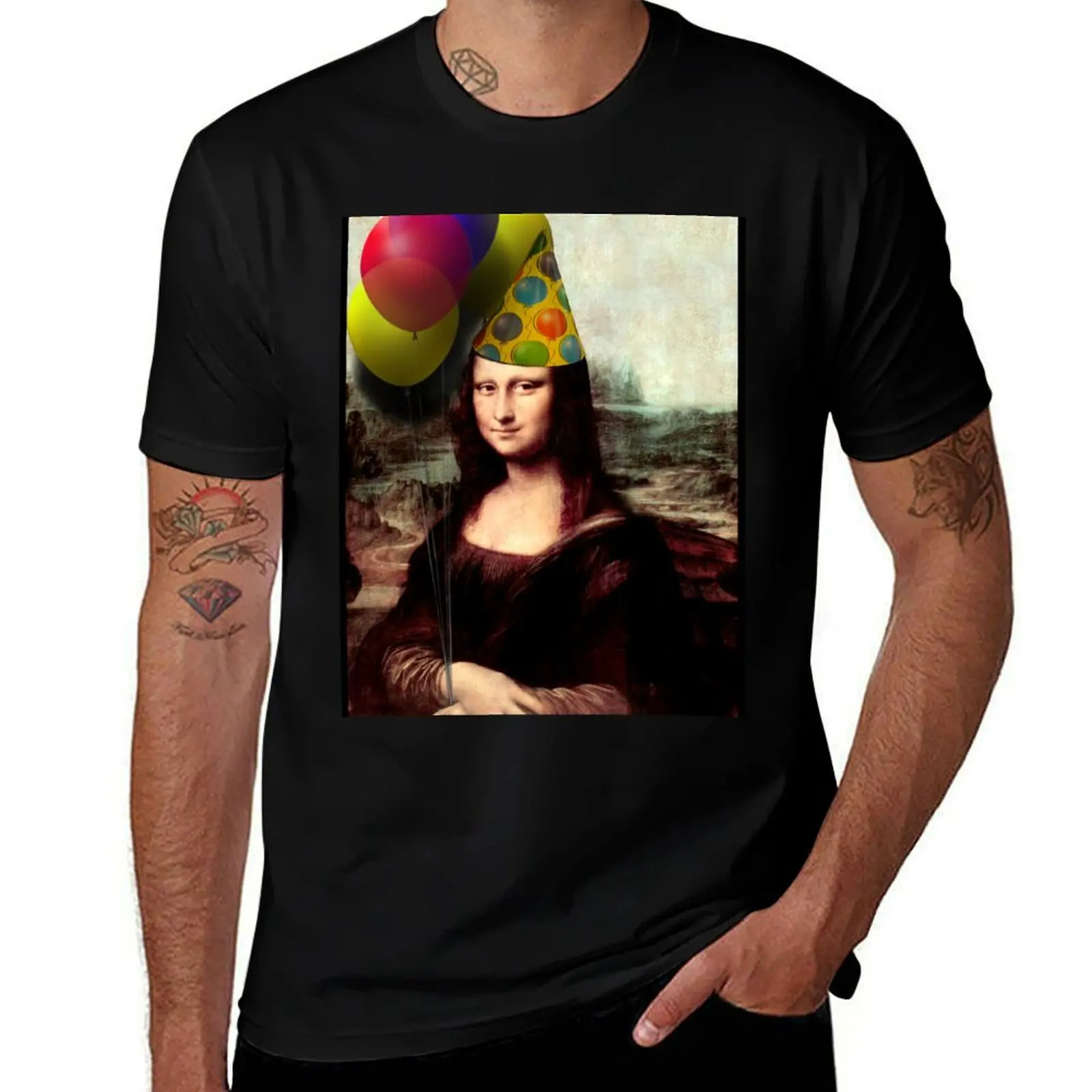 Mona Lisa Birthday T-Shirt t shirts for man graphic vintage T-Shirt