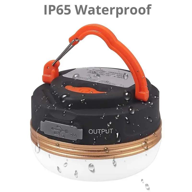 Camping Lights For Tent Portable Charging Camping Lights Outdoor LED Electric Lantern With Magnetic Base1200mAh Power Bank Water