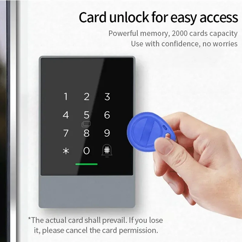 Tag Nfc Ttlock Mortise Sensor Status Pintu Sidik Jari Sistem Akses Pintu Rfid Aplikasi Ponsel Pintar Gerbang G2 13.56Mhz(K3)