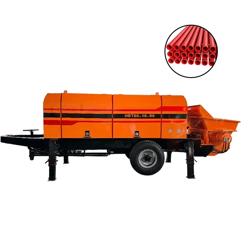 High Quality Portable Horizontal Conveying Distance Stationary  Mobile Electric Diesel Concrete Mixer Pump Concrete Pumps