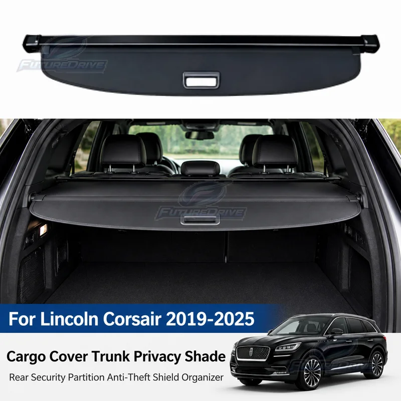 Cargo Cover Trunk Privacy Shade Rear Security Partition Anti-Theft Shield Organizer for For Lincoln Corsair 2019-2025