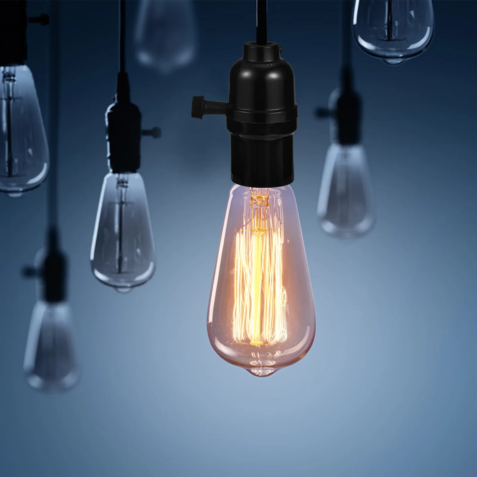 

Набор из 5 патронов E26 для подвесных светильников, бакелитовые, прочные, красивые, уникальные, для ламп E26