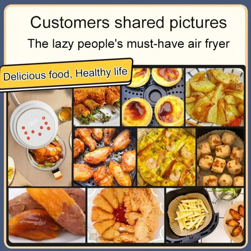 2025 6 л фритюрница, многофункциональная фритюрница большой емкости, полностью автоматическая универсальная машина, квадратная безмасляная фритюрница Quick Bake