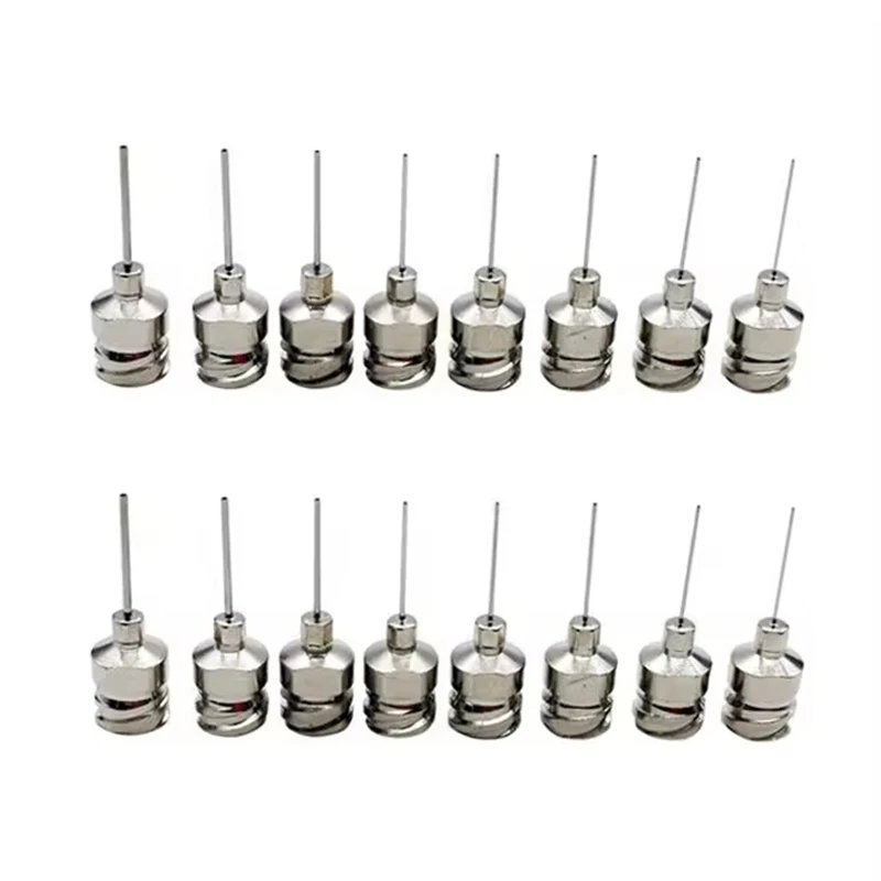 10Pcs/Box  1/2inch 8-32G Double-Threaded Metal Dispensing Needle Blunt Tip Luer Lock Syringe Needle industrial Needle