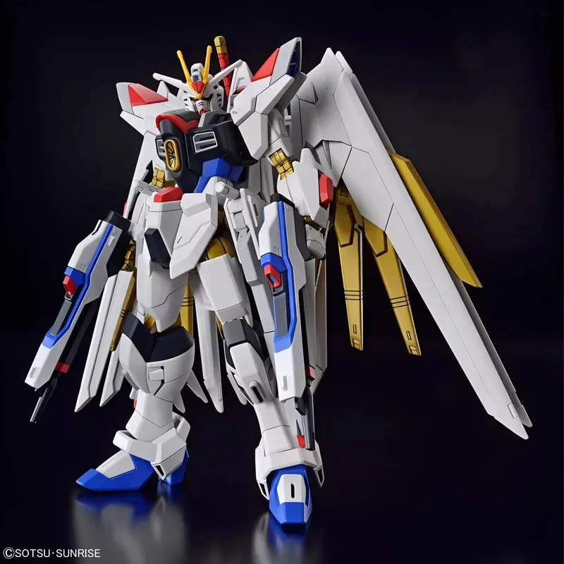 Bandai Original Genuine Anime MIGHTY STRIKE FREEDOM GUNDAM HG Assembly Model Toys Action Figure Gifts Collectible Ornaments Kids