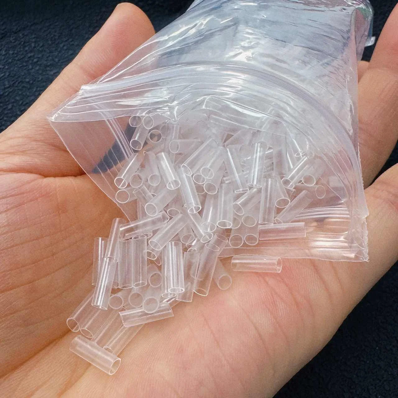 Clear Silicone Lined Micro Rings Tubes for I Tip Hair Extensions, Transparent Hair Extension Beads Tool Accessories view 3