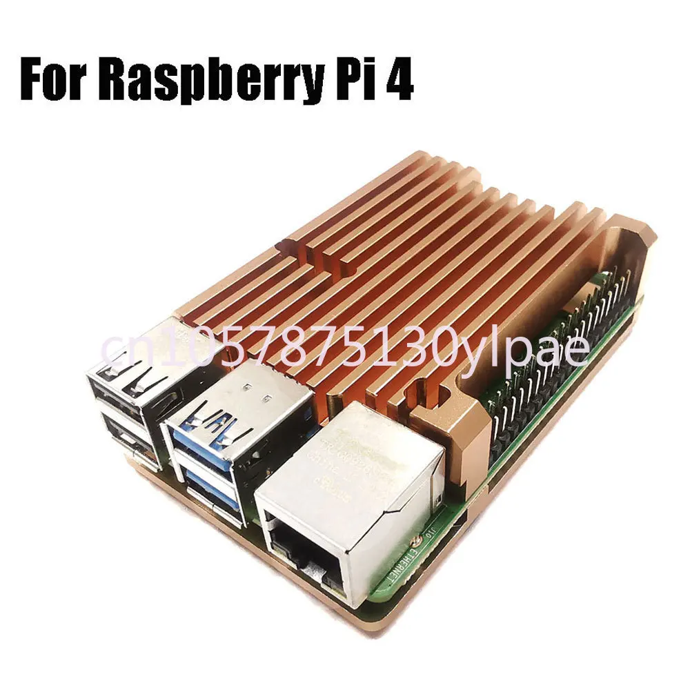 Metal 4 Generation Shell Raspberry Pi 4 Generation B Aluminum Alloy Box 4B Heat Radiating Phone Shell Accessories