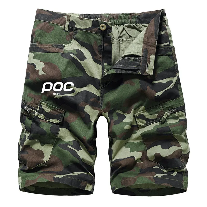 2022 MTB Shorts Mens Downhill Trousers MOTO POC Cycling Mountain Bike Clothing Road Bicycle Short Pants Cargo Camouflage Shorts