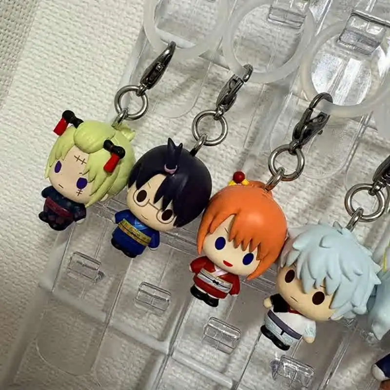 Брелок-подвеска Bandai Gashapon Gintama Yoshiwara Enjou в стиле чиби для фанатов аниме, коллекционный декоративный сувенир.