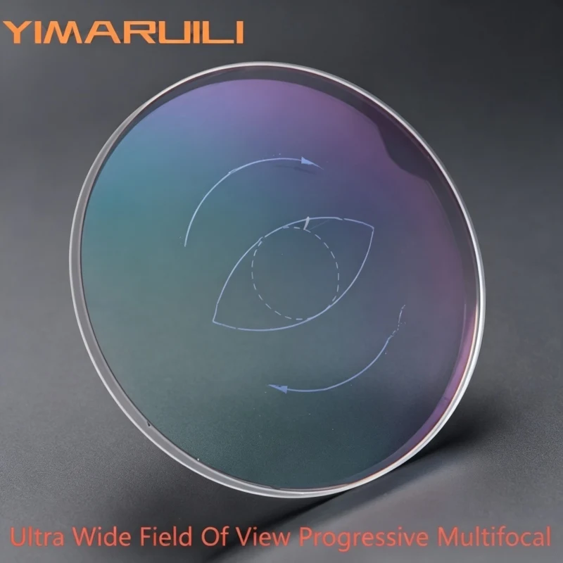 YIMARUILI 1.56/1.61/1.67/1.74 Ultra Wide Field Of View Progressive Multifocal Anti Reflection Anti Scratch Optical Lens 1 Pair