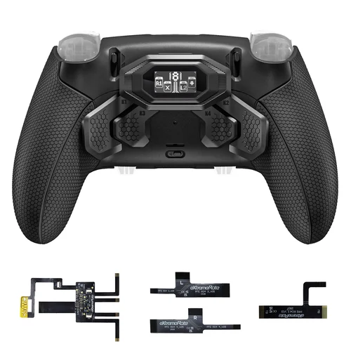 Imagen 1 del producto eXtremeRate para ps5 Edge Controller BEYOND Kit de paletas traseras, accesorio de 4 botones traseros extraíbles, pantalla OLED - Negro