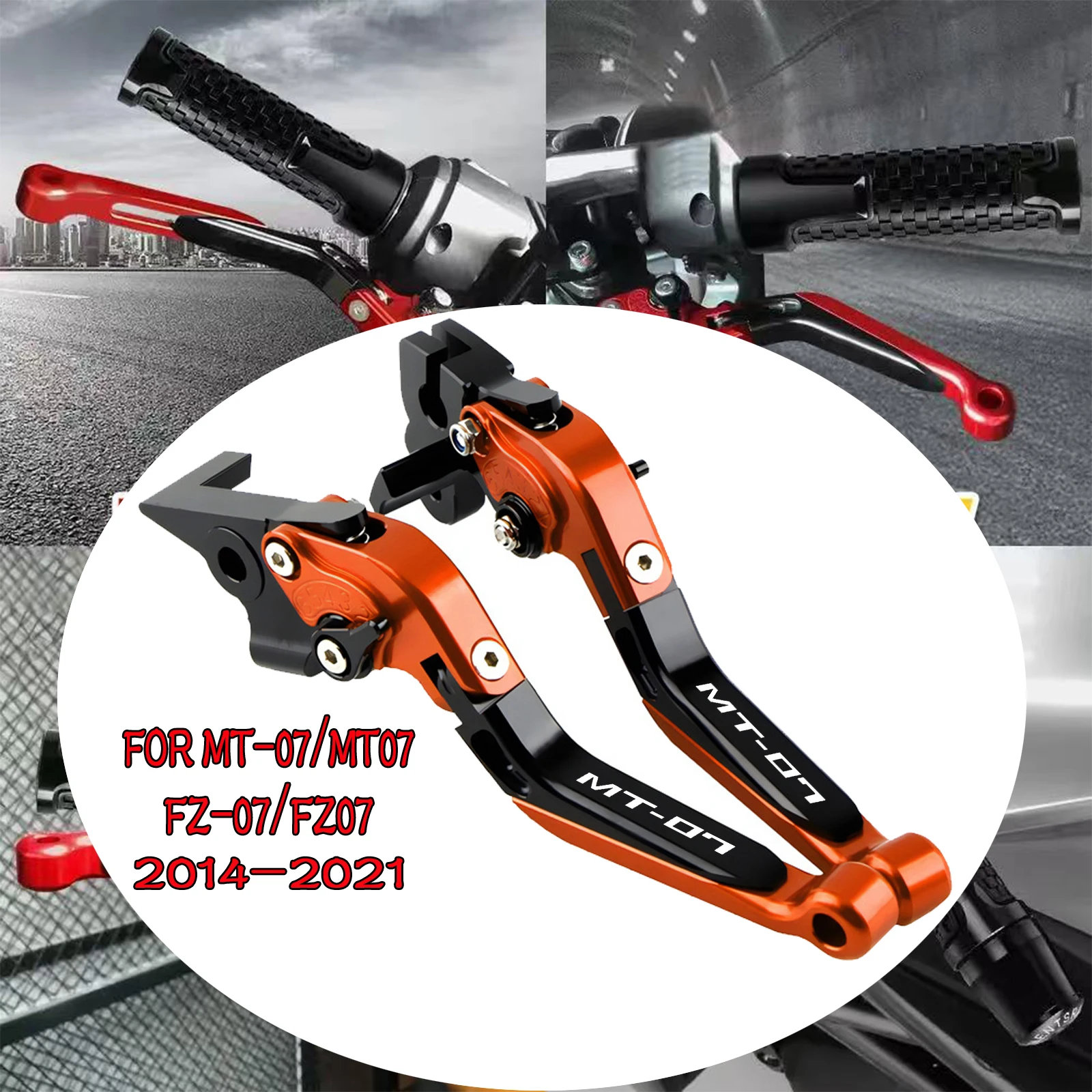 

For Yamaha MT-07/MT07/FZ-07 2014-2021 CNC Clutch Lever Brake Lever Set Adjustable Folding Handle Levers Motorcycle Accessories