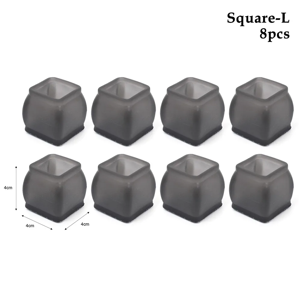 

8Pcs With Felt Chair Leg Caps Foot Protection Wear-resistant Floor Protector Pads Mute Solid Bar Chair Parts