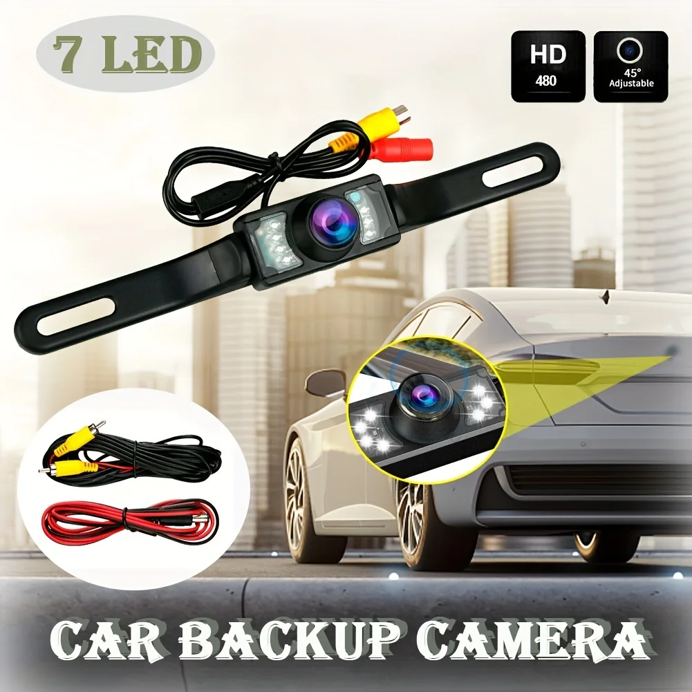 

Car Rear View Camera Reverse Backup Camera Night Vision License Plate Waterproof